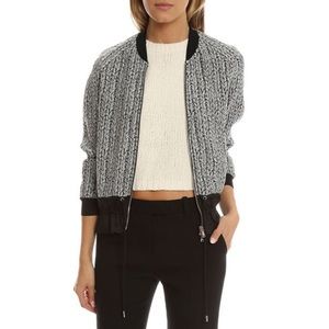 3.1 Phillip Lim Silver Drawstring Bomber Jacket